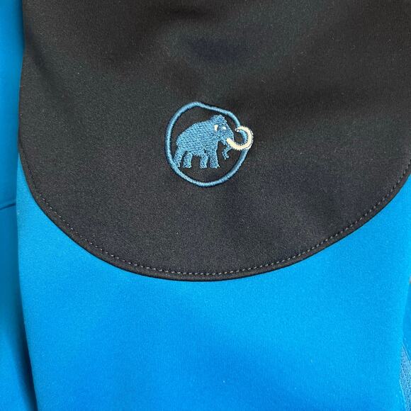 MAMMUT Softshell Windbreaker Full Zip Jacket in Blue and Black Men's Medium - Picture 13 of 16